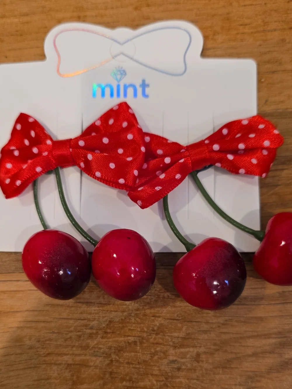 BULK Cherry Bow Barrettes